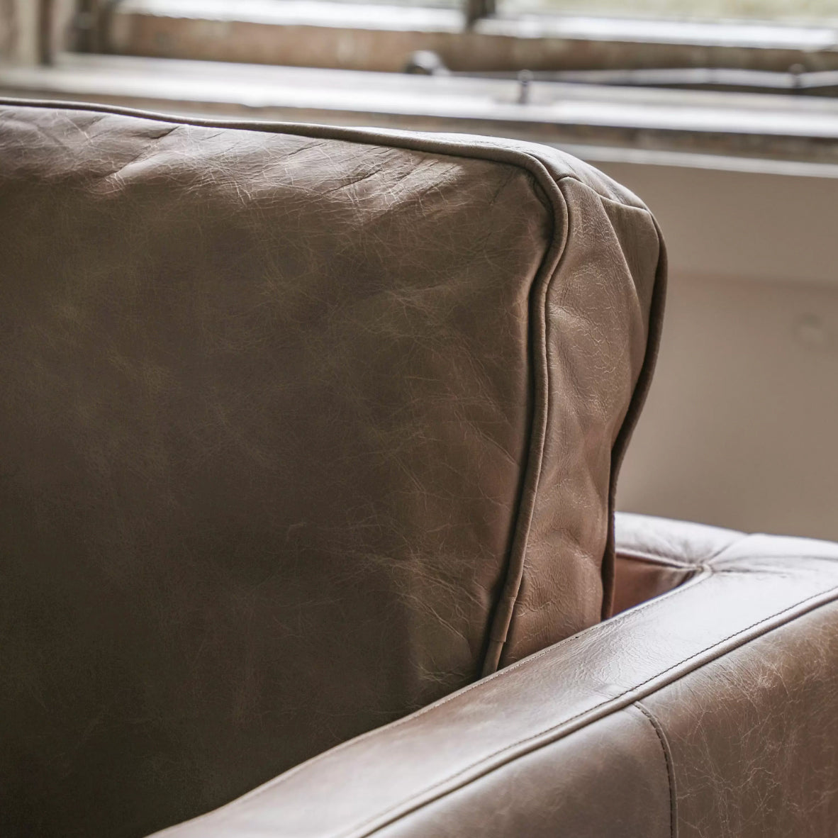 Percy Vintage Brown Leather Armchair