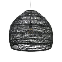 Thumbnail for Wicker Pendant Lamp Ball Black M