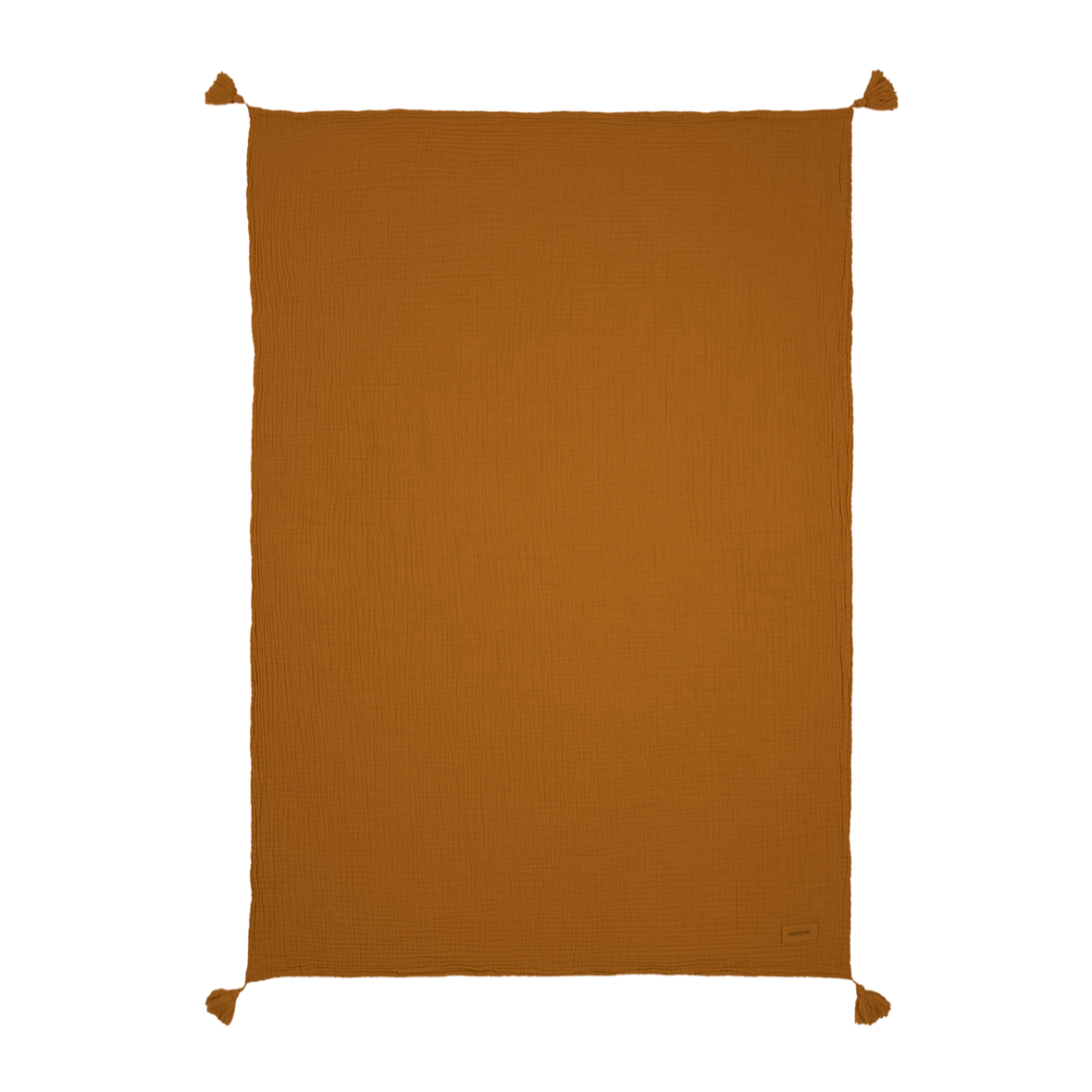 Wabi Sabi Blanket in Washed Double Muslin Golden Brown