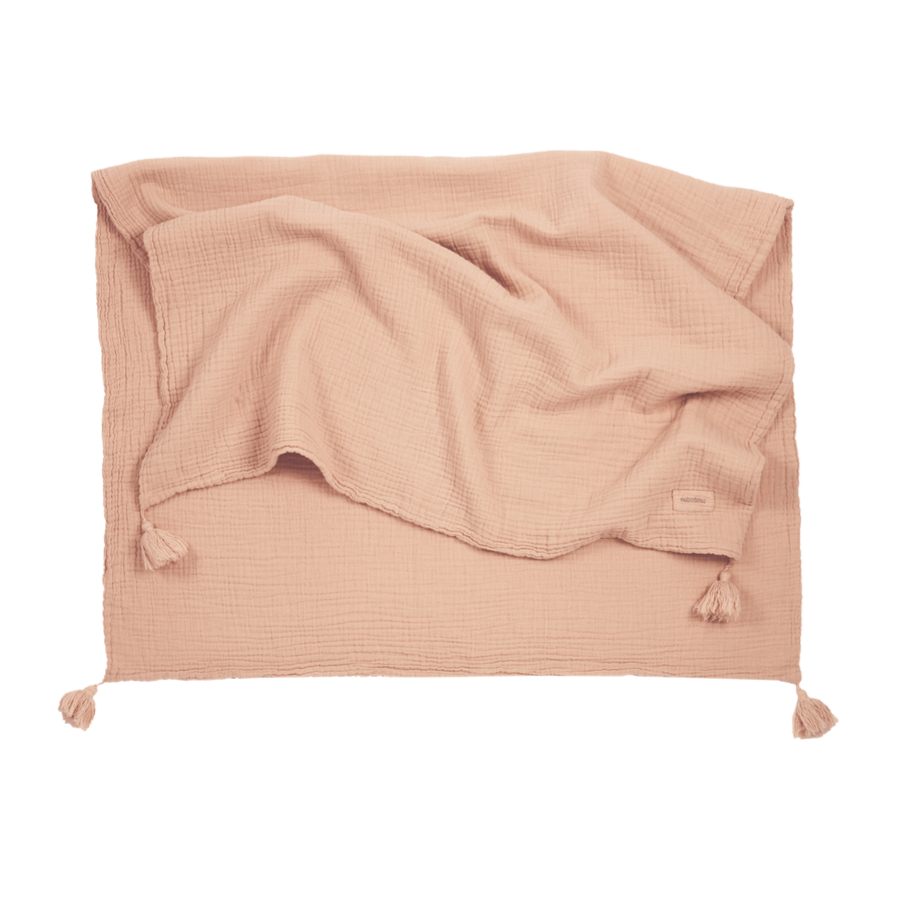 Wabi Sabi Blanket in Washed Double Muslin Powder Pink