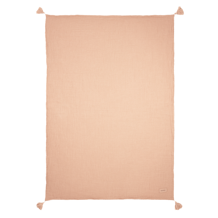 Wabi Sabi Blanket in Washed Double Muslin Powder Pink
