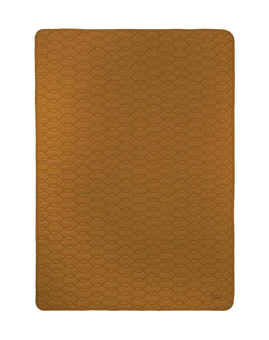 Wabi Sabi Quilted Blanket Golden Brown