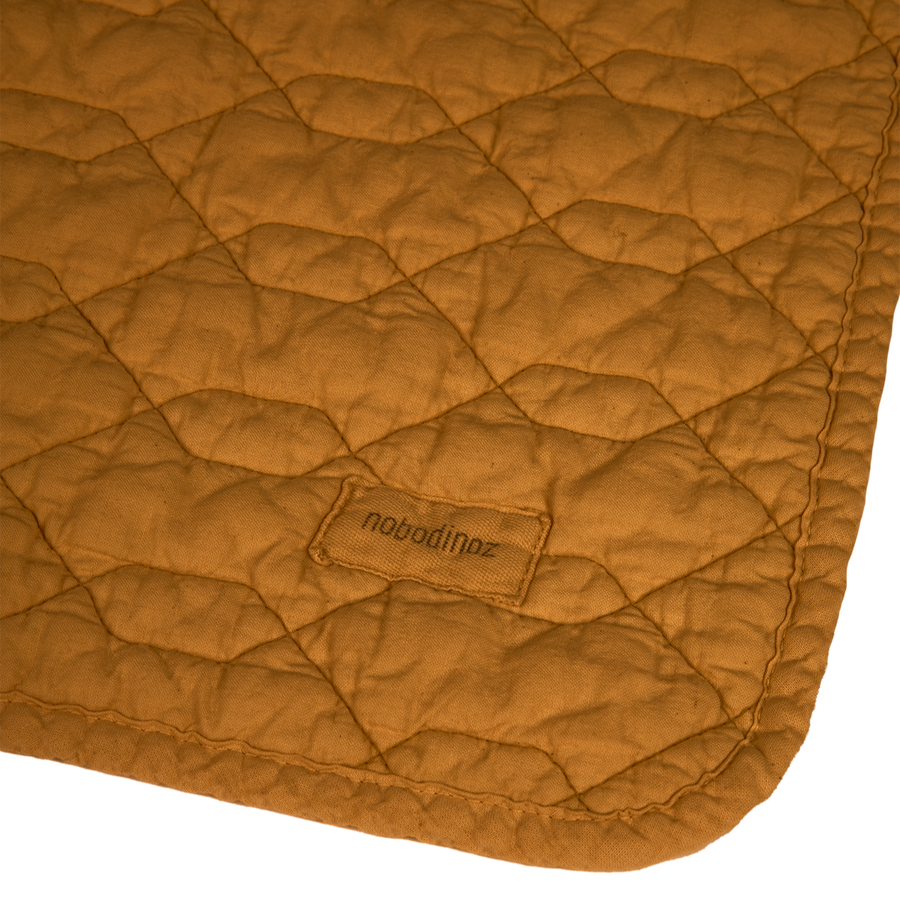 Wabi Sabi Quilted Blanket Golden Brown