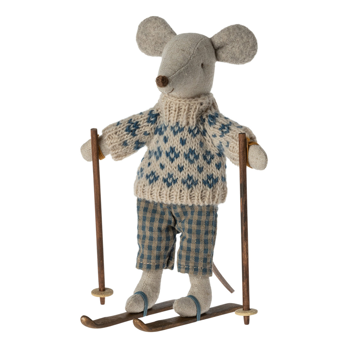 Maileg Winter Mouse With Ski Set, Dad 17-3307-00