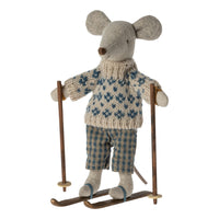Thumbnail for Maileg Winter Mouse With Ski Set, Dad 17-3307-00