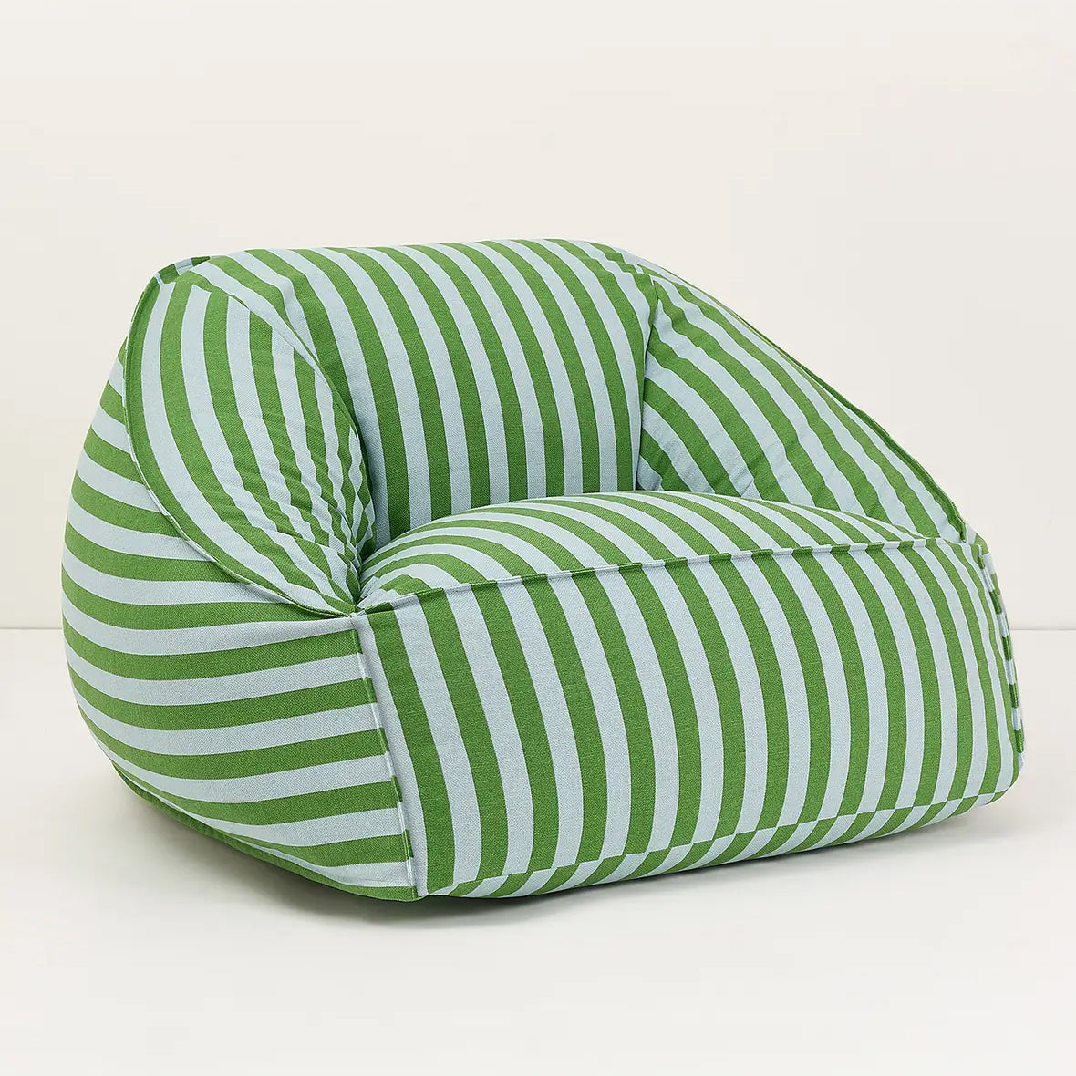 Pre-order Armchair Beanbag - Adult Size - Ziggy Green Blue Stripes
