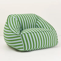 Thumbnail for Pre-order Armchair Beanbag - Adult Size - Ziggy Green Blue Stripes
