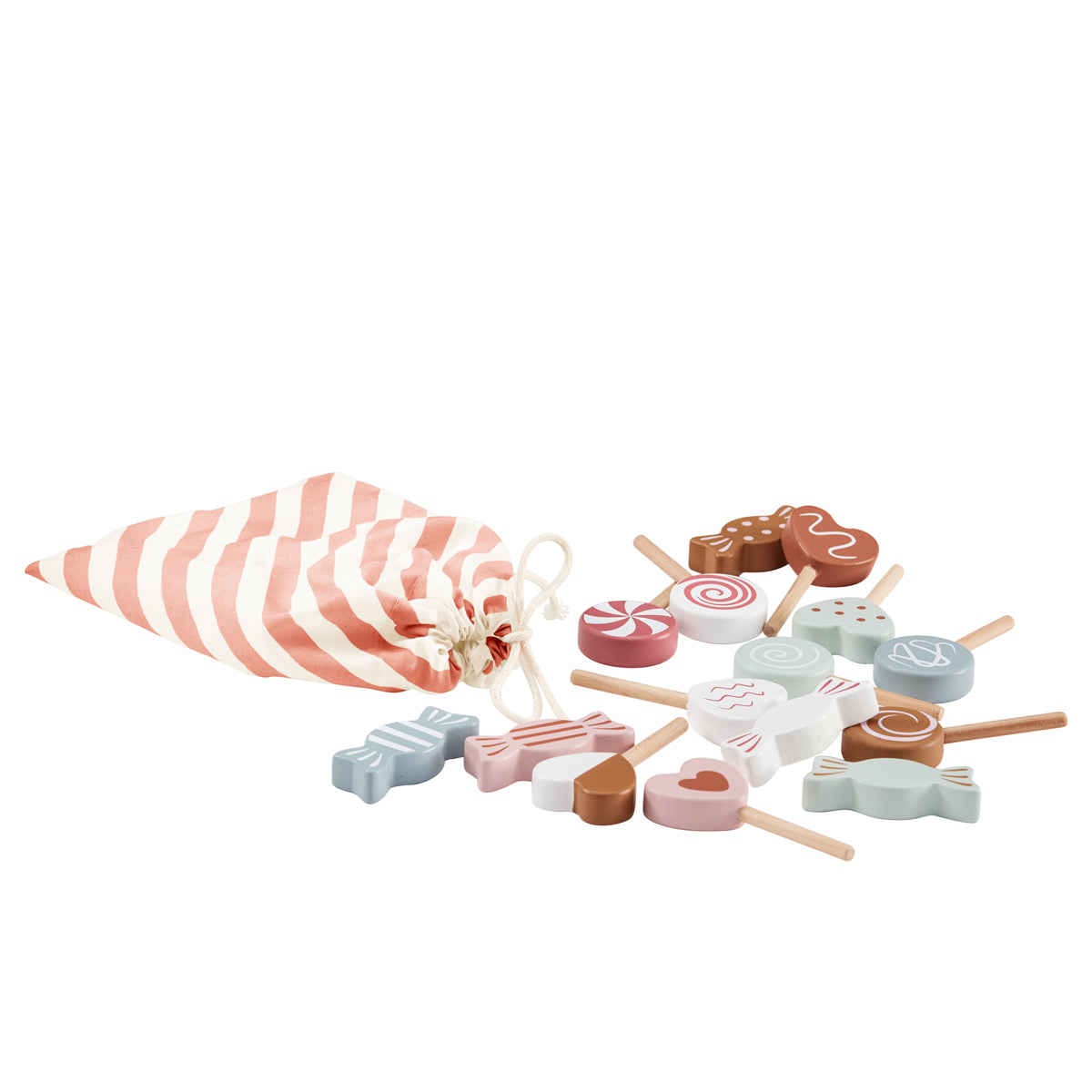 wooden candy sweets set by kids concept