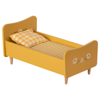 Thumbnail for Maileg Wooden bed, mini - Yellow