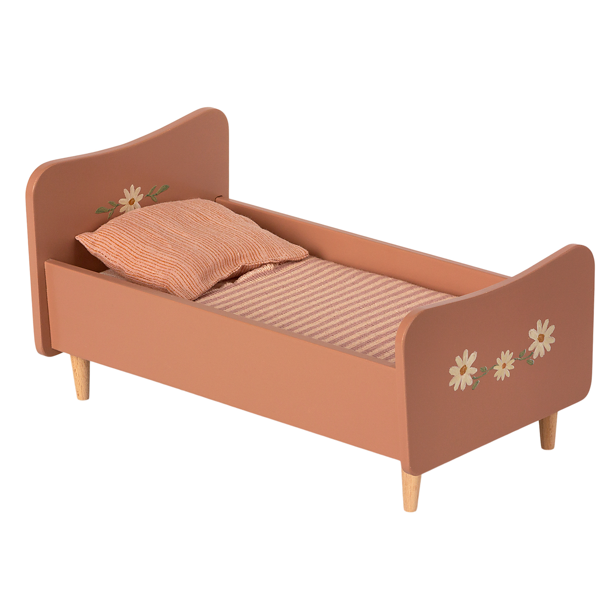 Maileg Wooden bed, mini - rose 