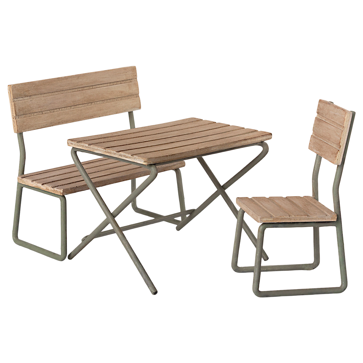 Maileg Garden set, Table w. chair and bench