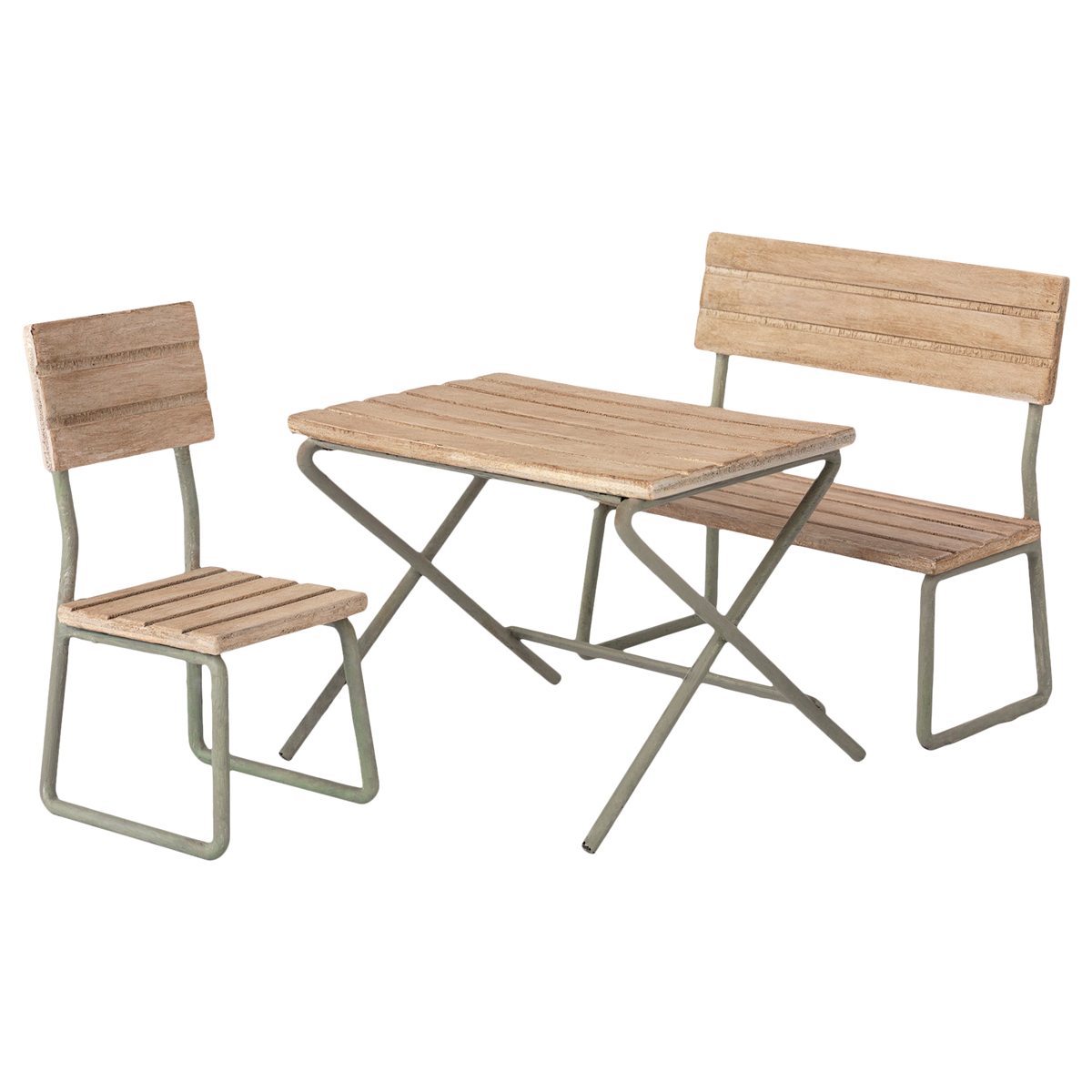 Maileg Garden set, Table w. chair and bench