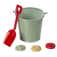 Thumbnail for Maileg miniature dolls house Beach set - shovel bucket and shells