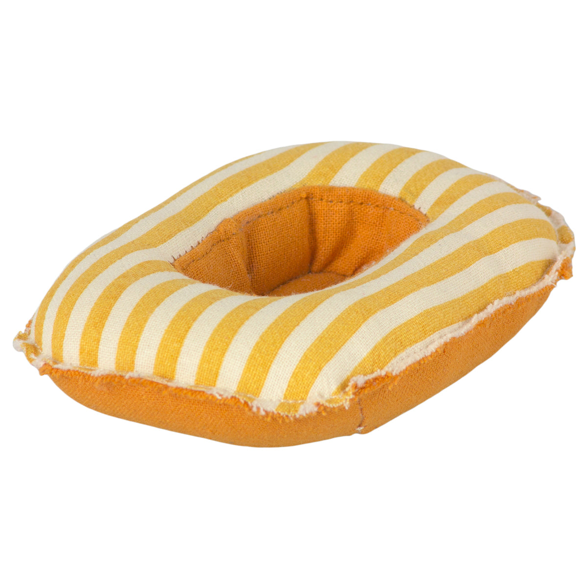 Maileg Rubber boat, Small mouse - Yellow stripe 11-1403-00