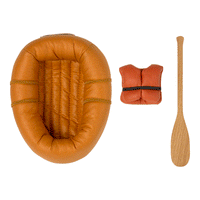 Thumbnail for Maileg miniature boat dusty yellow dolls house furniture and accessories