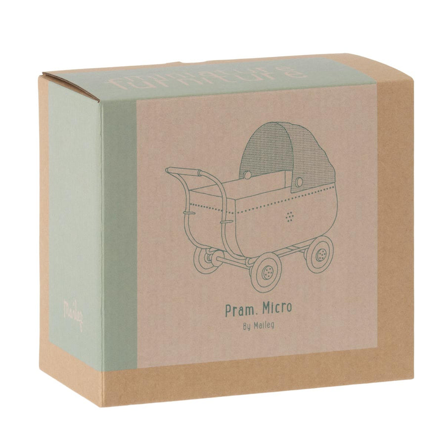 Maileg Pram, Micro - Blue 11-2103-01
