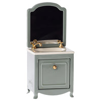 Thumbnail for Maileg Sink Dresser w. Mirror, Mouse - Dark Mint