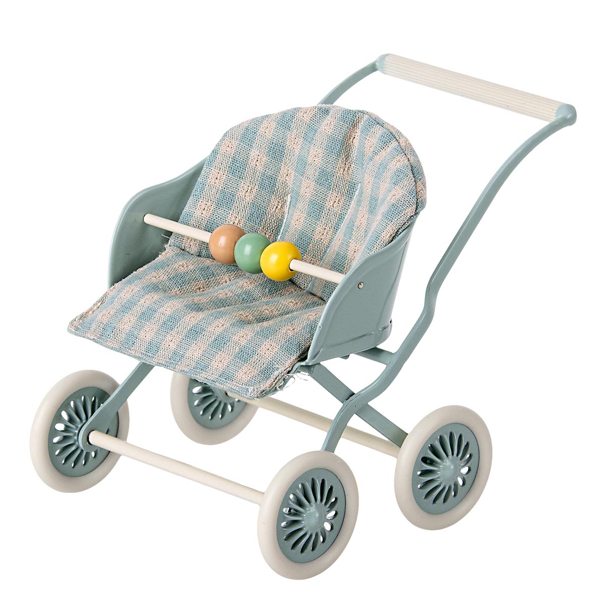Maileg Stroller, Baby Mice - Mint Dollhouse Accessories