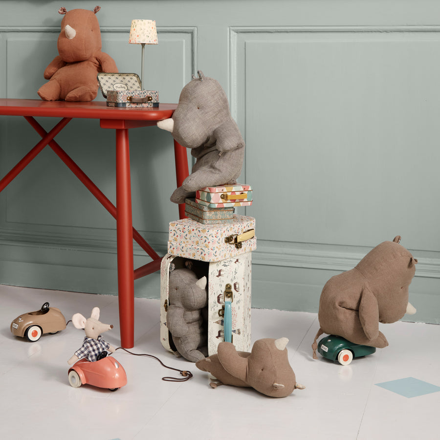 Maileg Safari Friends, Rhino, Medium - Light brown