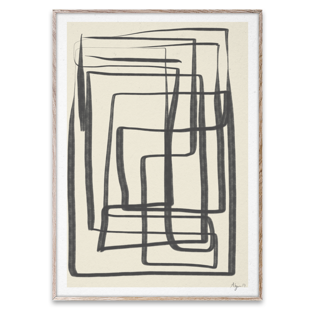 Paper Collective Wall Art Posters Different Ways Black I By Robin Ahlgren