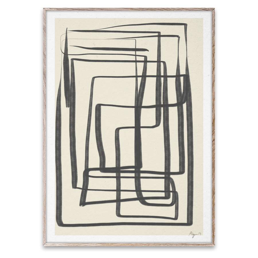 Paper Collective Wall Art Posters Different Ways Black I By Robin Ahlgren