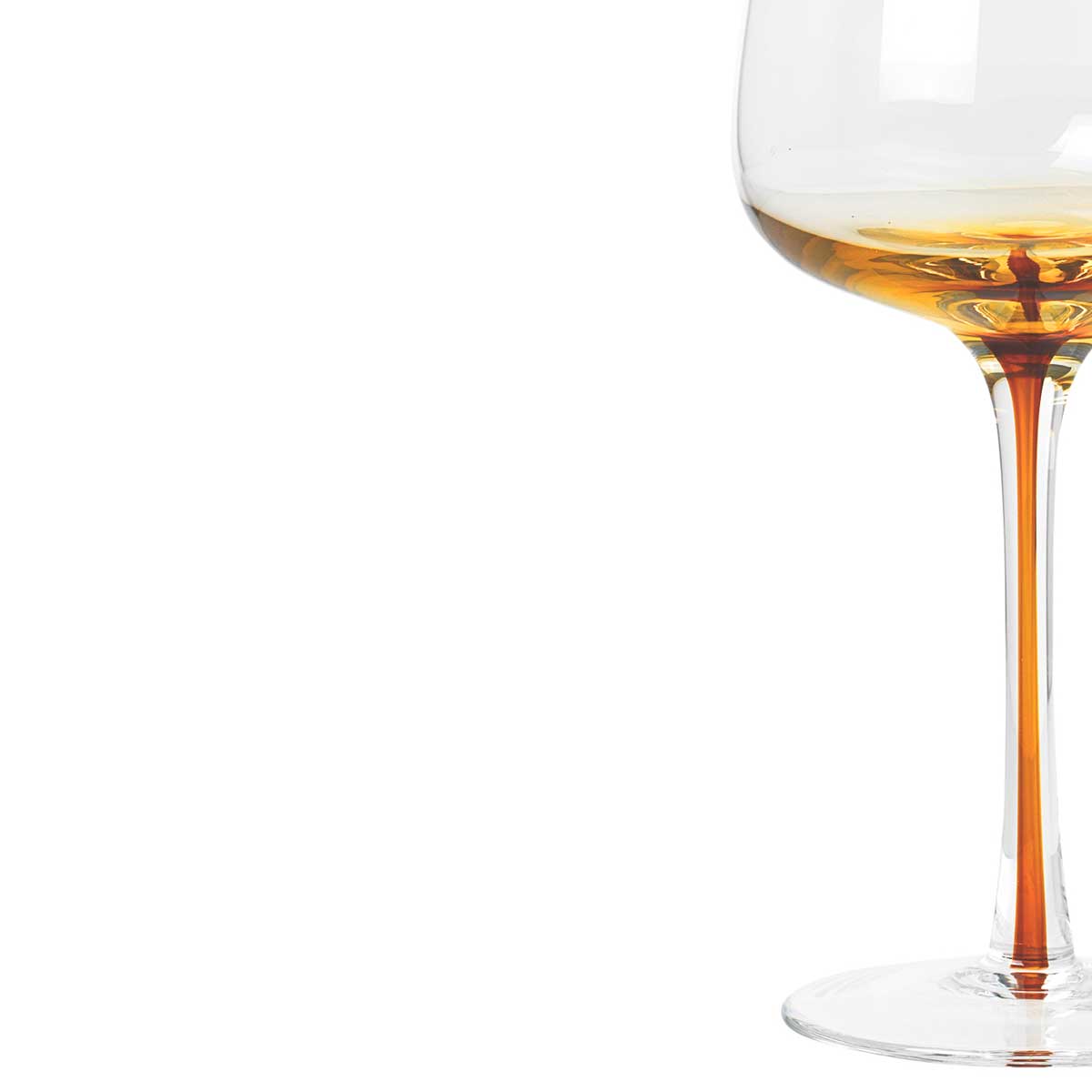 Broste Copenhagen Amber wine glass mouth blown 