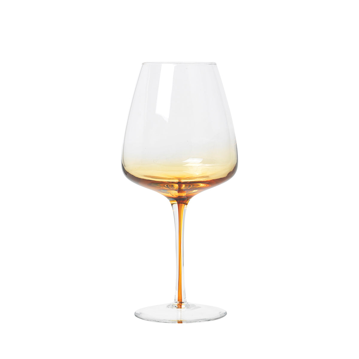 Amber Red Wine Glass