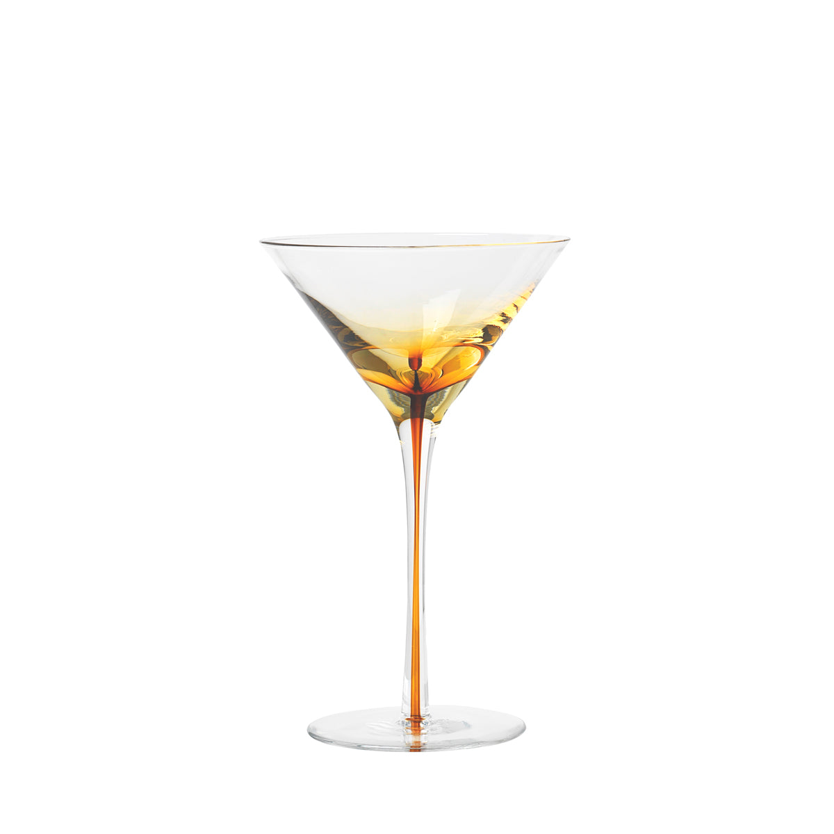 Amber Martini Glass