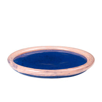 Thumbnail for Candle Plate Hula Glass Intense Blue Pale Blush