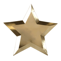 Thumbnail for Meri Meri Gold Foil Star Plates