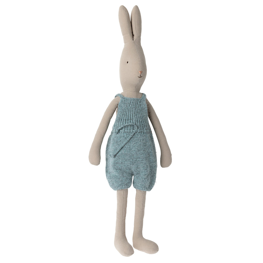 Maileg Rabbit size 4 Knitted Overall Blue 16-2422-00