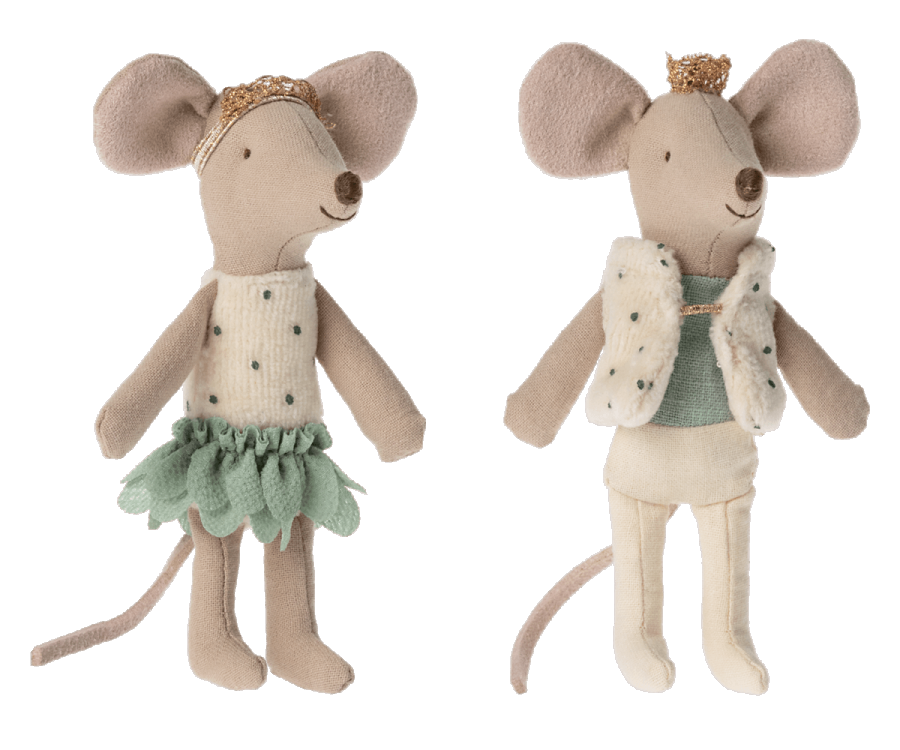 Royal Twins Mice Little Sister & Brother in Box