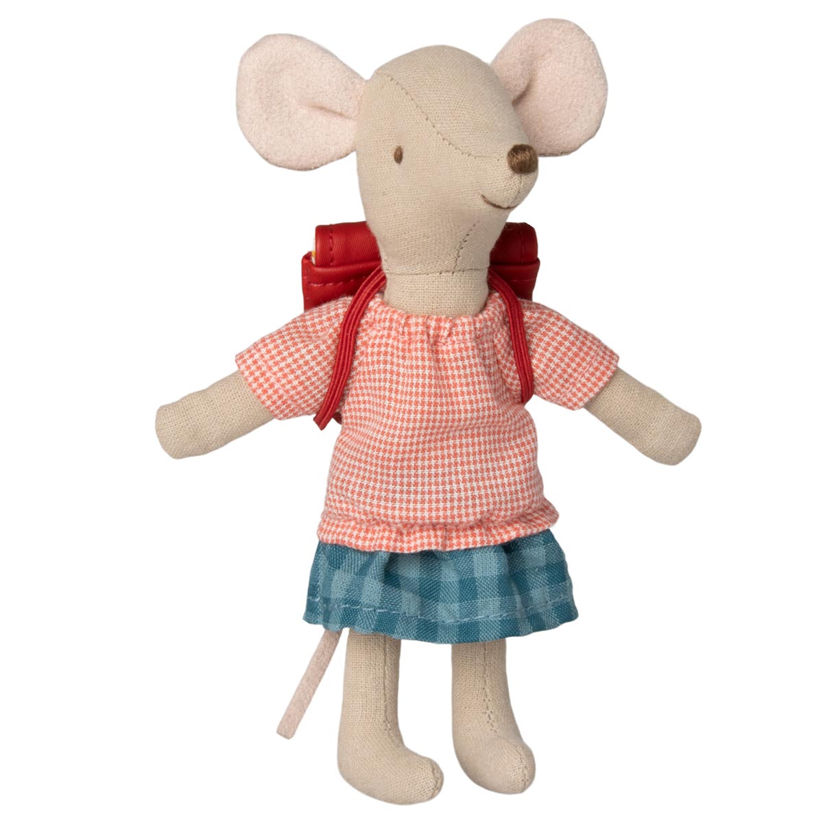Maileg Tricycle Mouse, Big Sister With Bag, Red