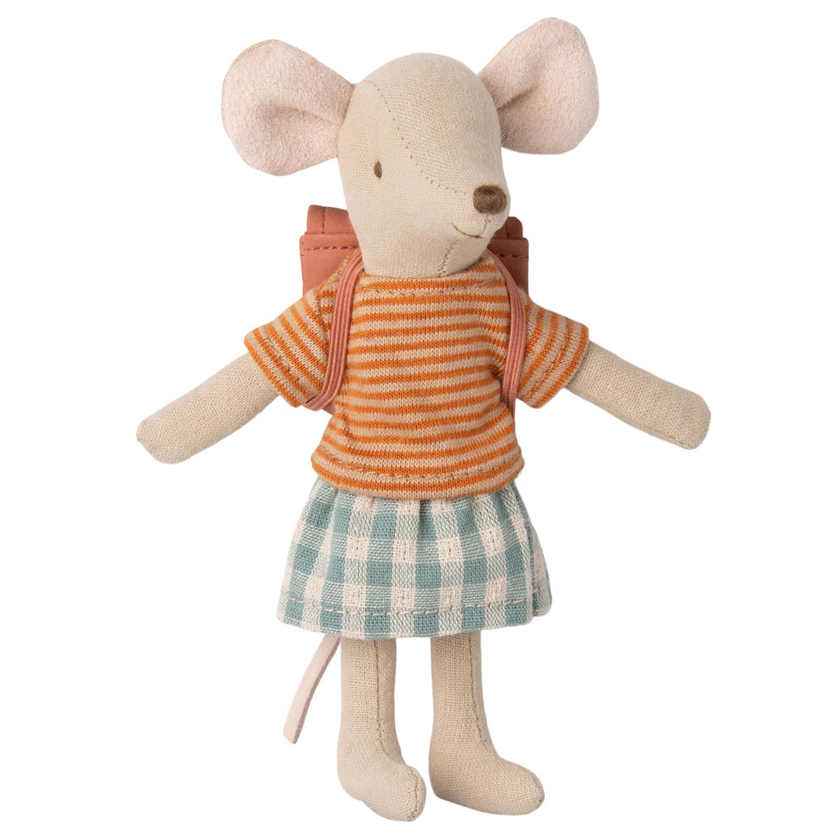 Maileg Tricycle Mouse, Big Sister With Bag, Old Rose