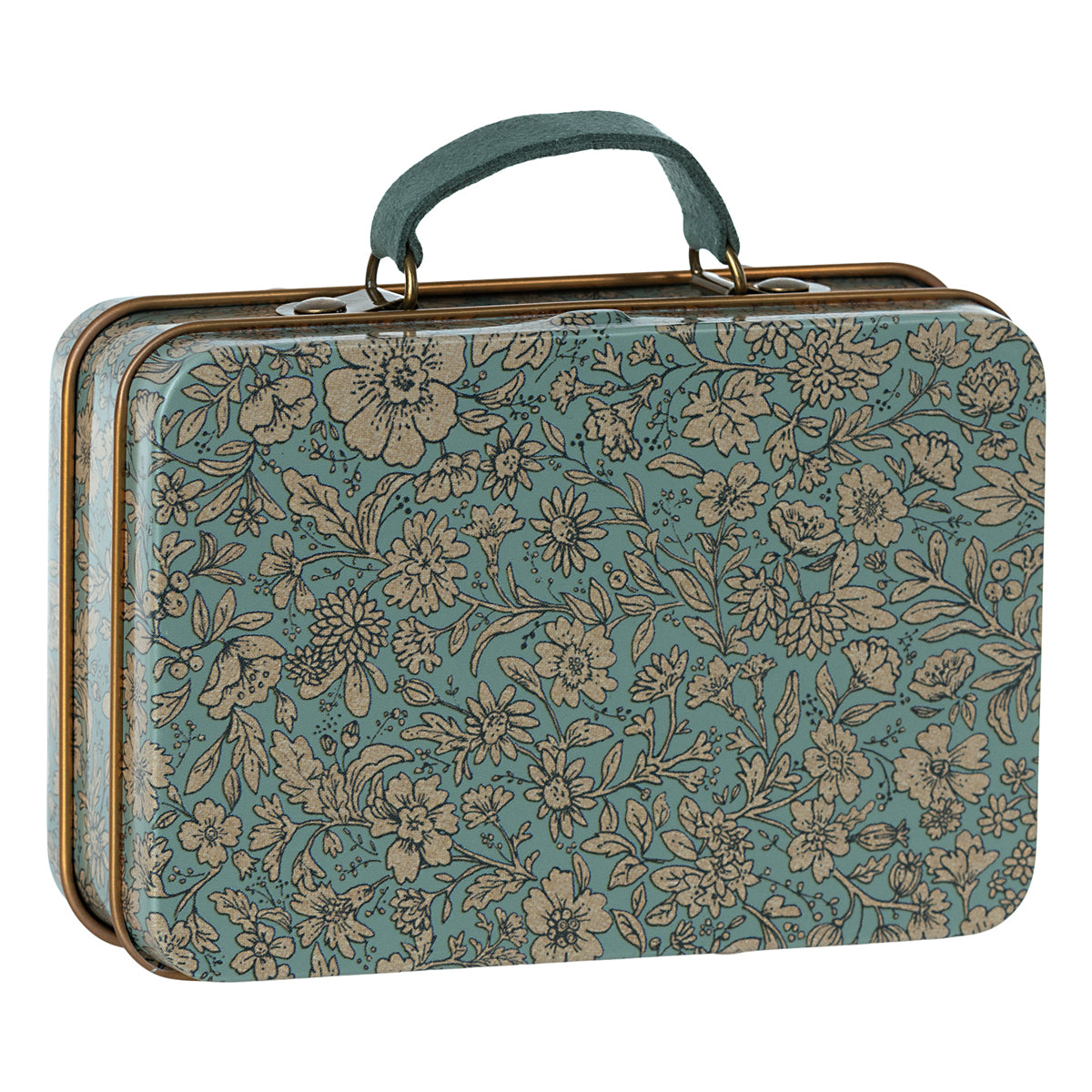 Maileg Small suitcase, Blossom - Blue