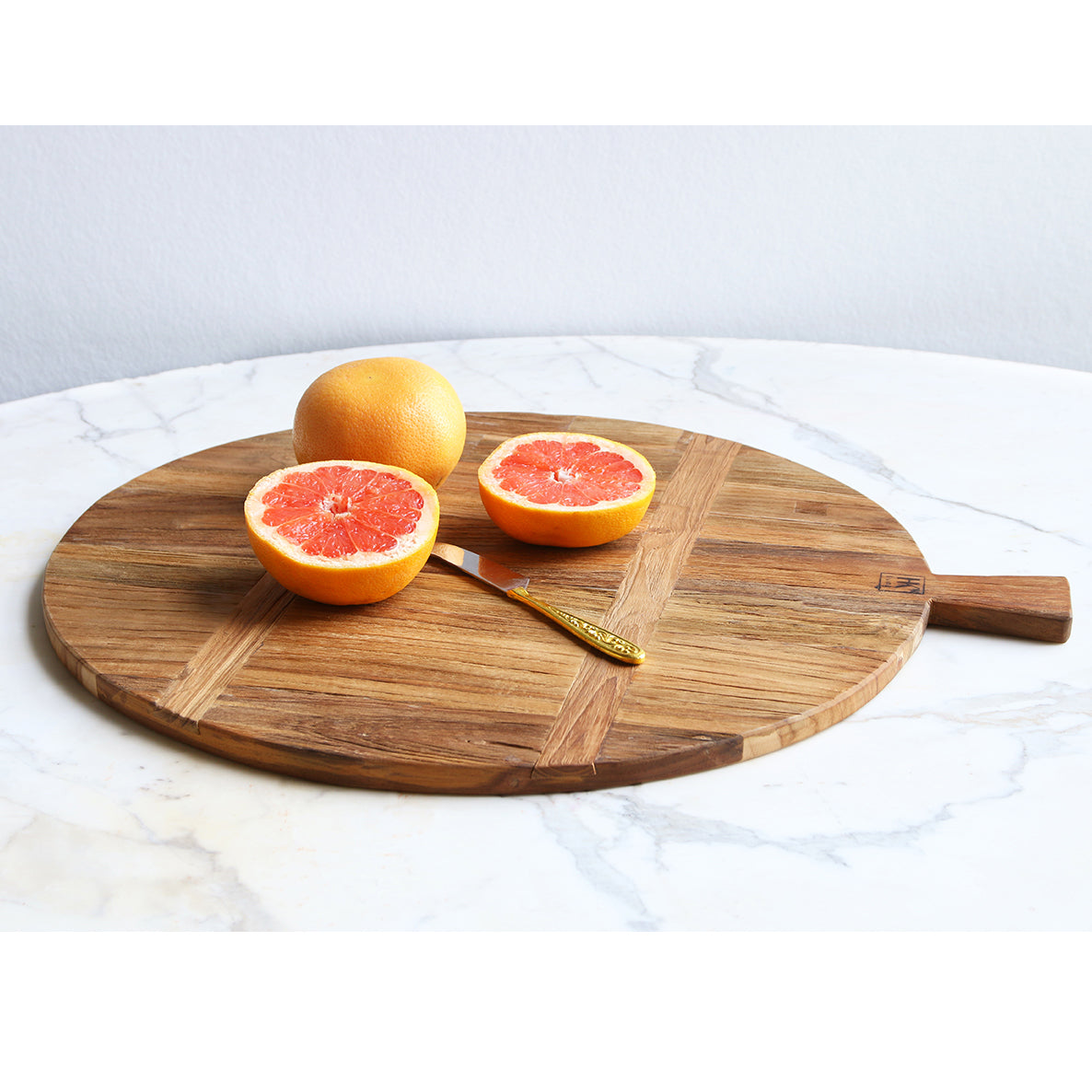 Round Large Bread Board Reclaimed Teak Ø50cm