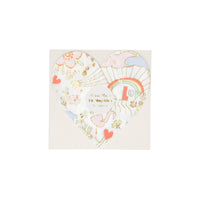 Thumbnail for Meri Meri Valentine Doodle Small napkins pack of 16