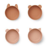 Thumbnail for Liewood Iggy Silicone Bowls 4 Pack - Tuscany rose mix