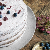Thumbnail for Cake dish, Rustic, Grey/Blue Diameter 32cm