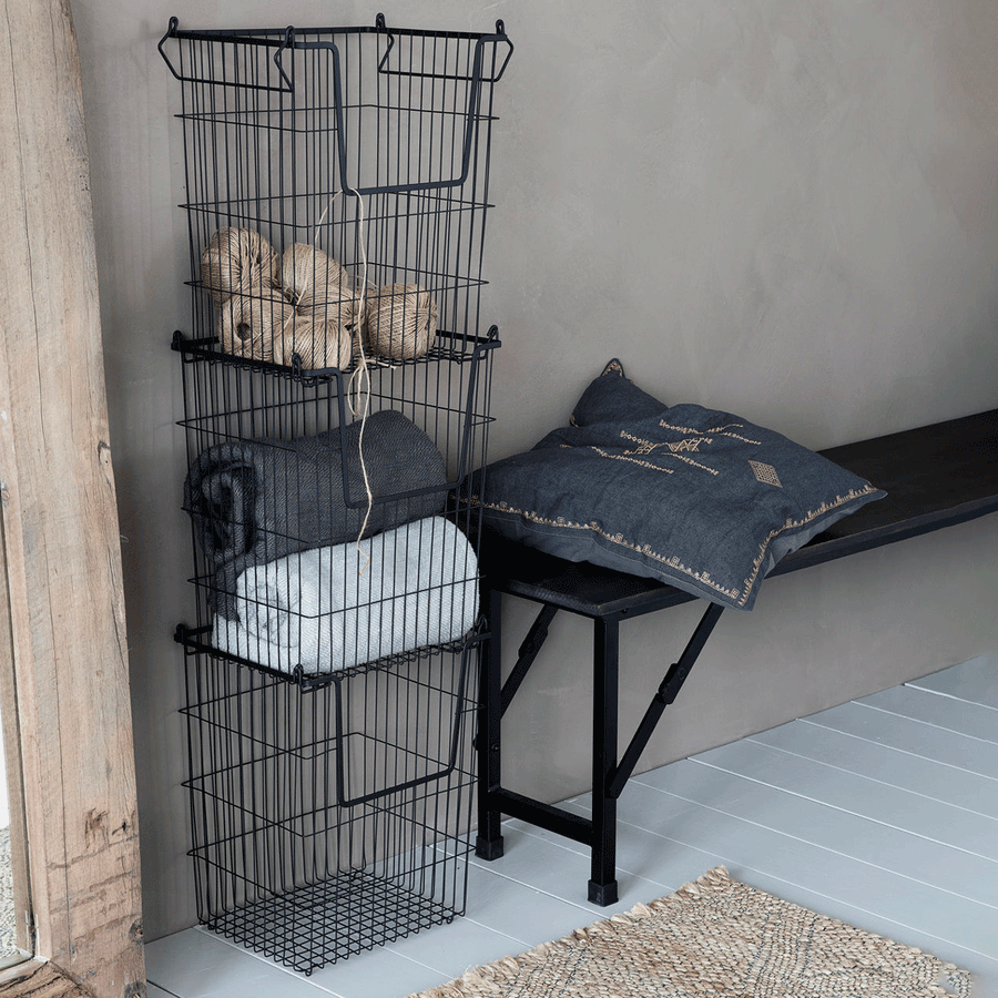 Basket, Taw, Matte black House doctor