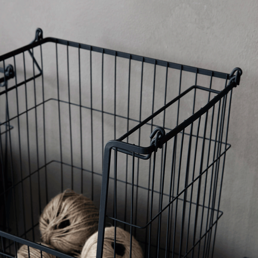 Basket, Taw, Matte black House doctor