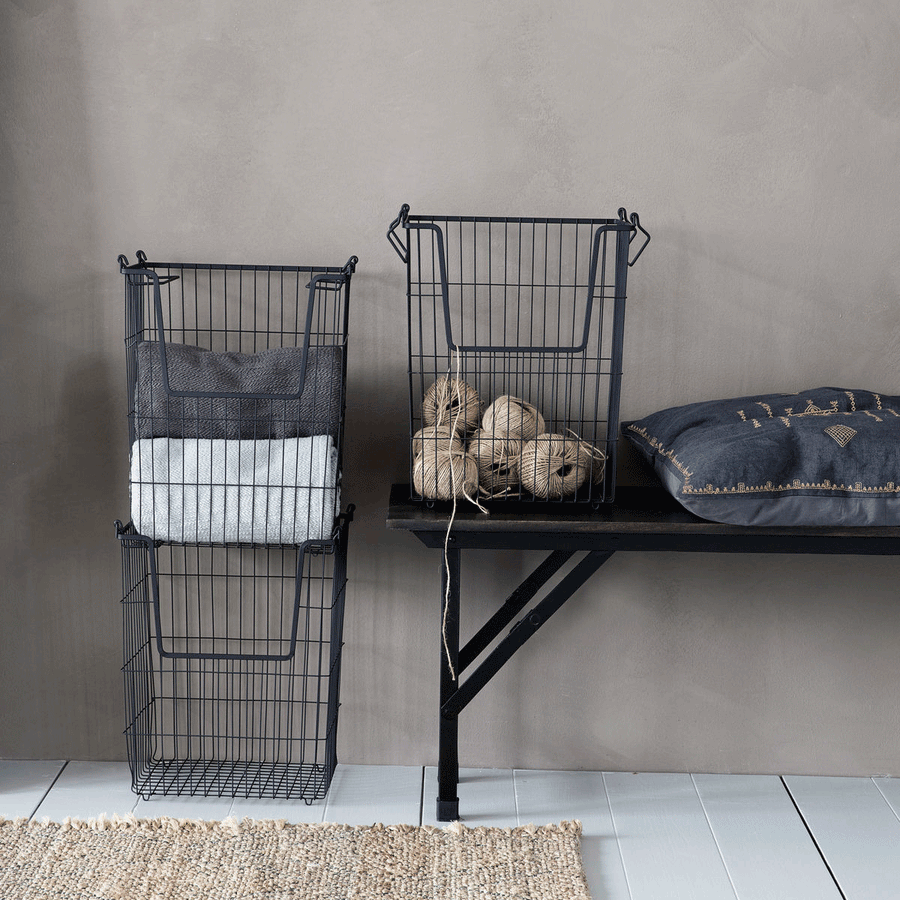 Basket, Taw, Matte black House doctor