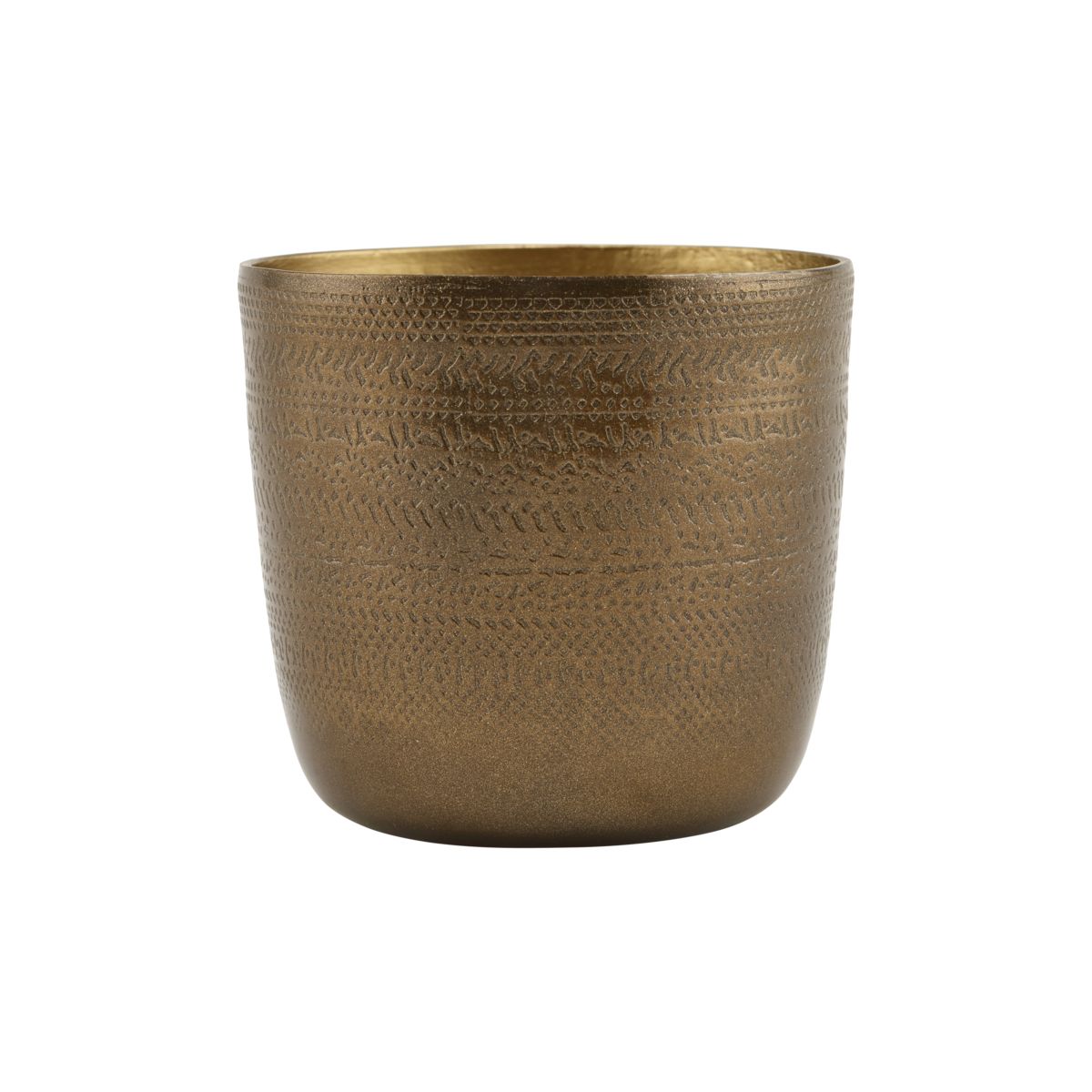 House Doctor Planter, Chappra, Antique brass finish