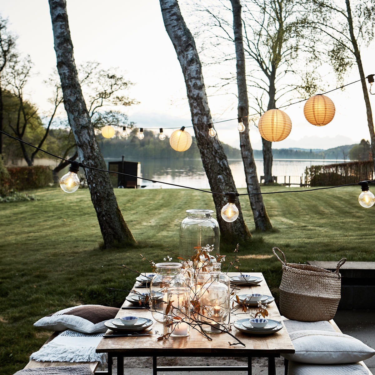 Soni Festoon Light Lampshades Sand S