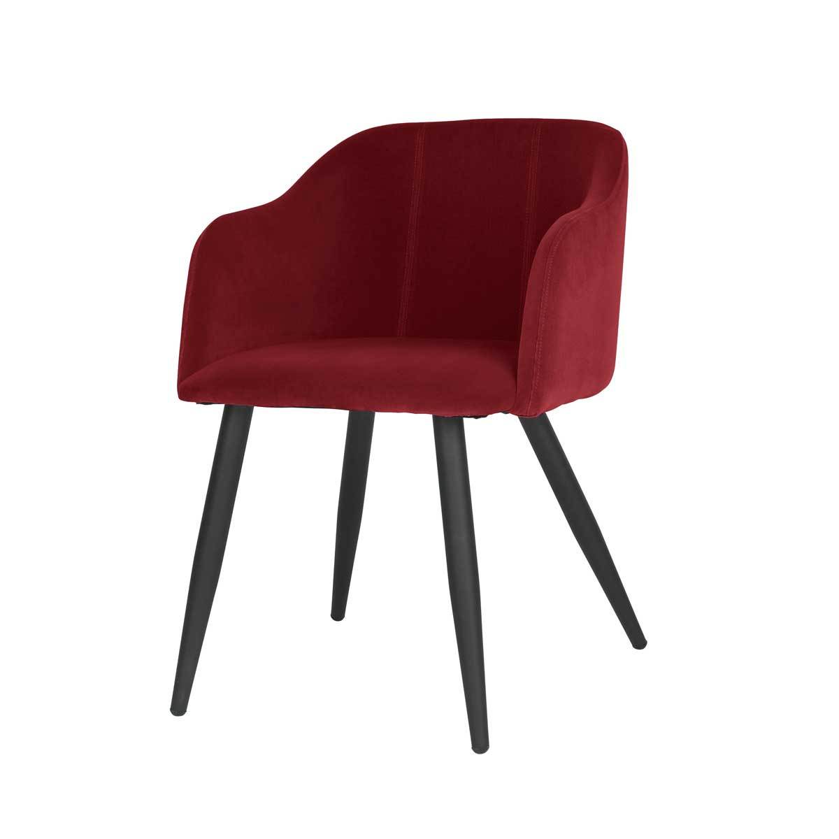 Pernilla chair wild ginger Broste Copenhagen Velvet dining chair