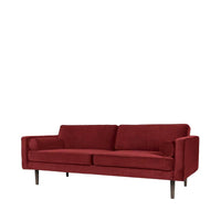 Thumbnail for Broste Copenhagen Sofa 'Wind' wild giner red velvet