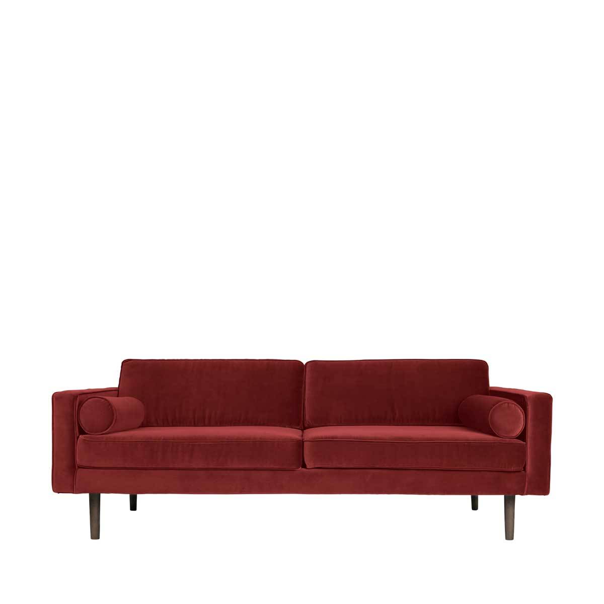Broste Copenhagen Sofa 'Wind' wild giner red velvet