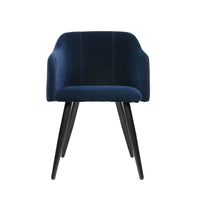 Thumbnail for Pernilla chair blue Broste Copenhagen Velvet dining chair