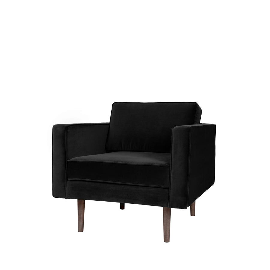 Broste Copenhagen Armchair 'Wind' Rainy day black velvet 31000272