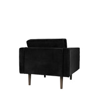 Thumbnail for Broste Copenhagen Armchair 'Wind' Rainy day black velvet 31000272